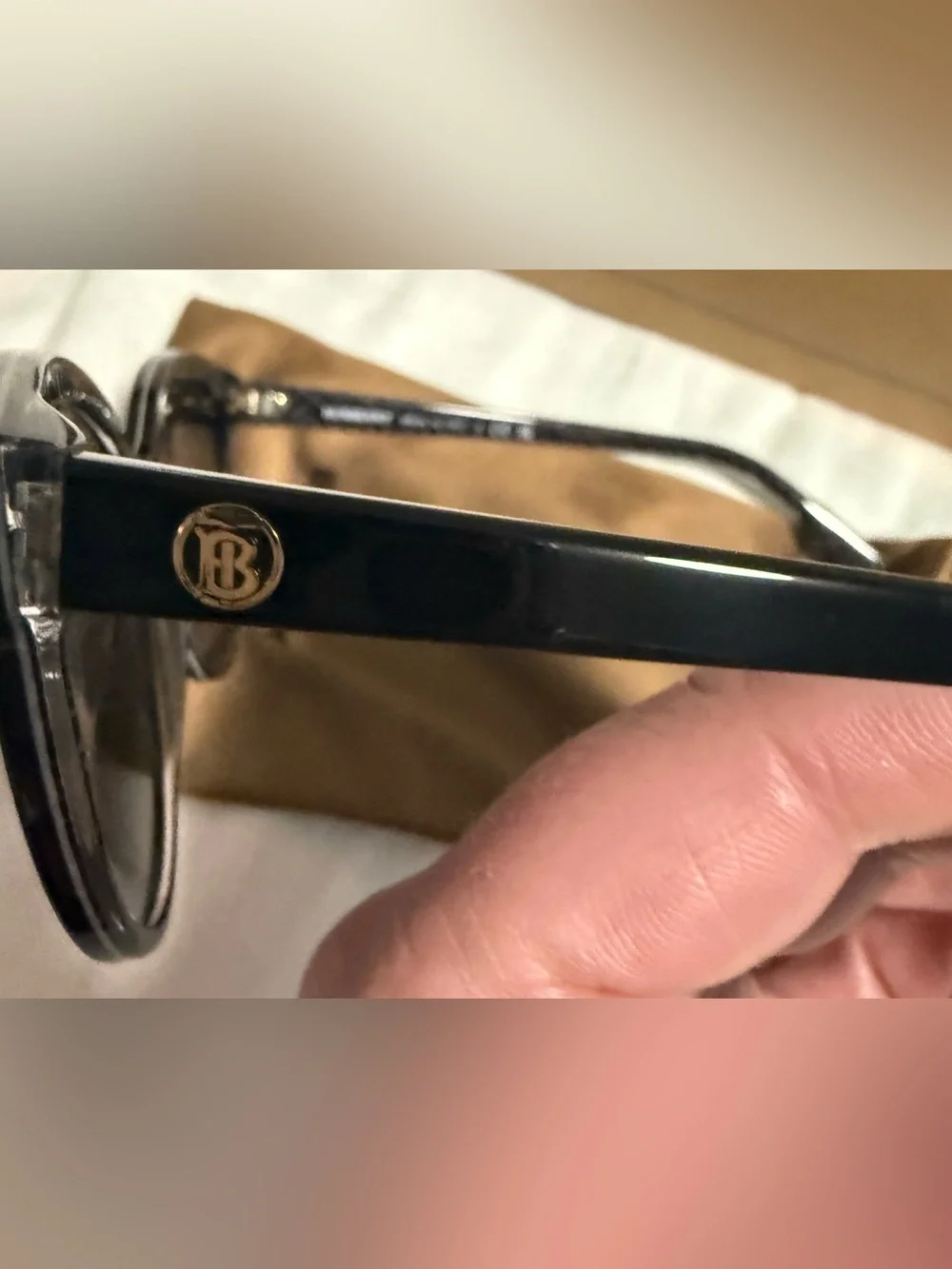 Burberry Black Cat Eye Sunglasses with Gold Logo Accent! FULL INCLUSION!